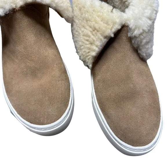 UGG Lynus High-Top Platform Sneaker Boots in Cognac Tan Suede 1123692 Size 5