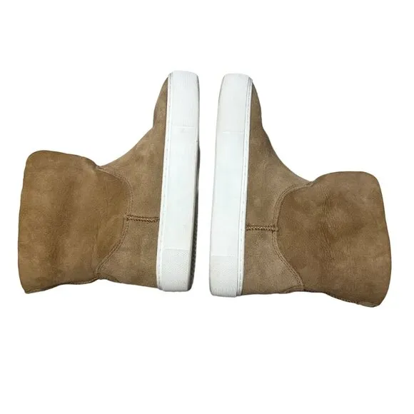 UGG Lynus High-Top Platform Sneaker Boots in Cognac Tan Suede 1123692 Size 5