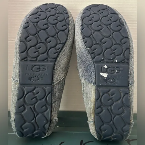 UGG Men's Denim Loafers with Shearling Lining Size 10 NWOT