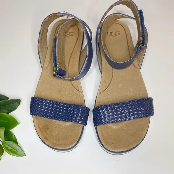 UGG Navy Blue Laddie Marino Sandals Size 7.5