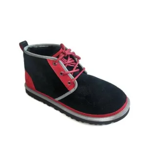 UGG Neumel Ankle Chukka Casual Suede Boots Mens Size 9 Red Black 3236