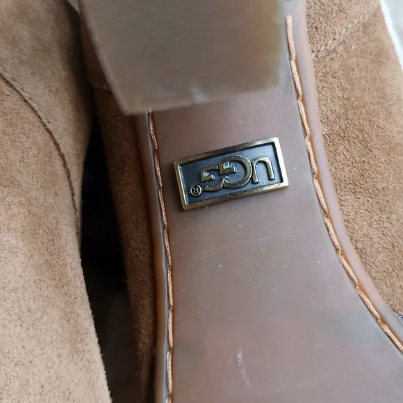 UGG platform Heels Boots Suede Sheep skin size 6