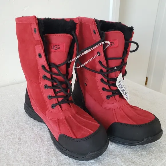 UGG red suede mens boots size 9,5