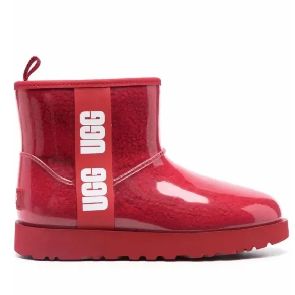 UGG Samba Red Classic Clear Mini Boot Waterproof Size 5