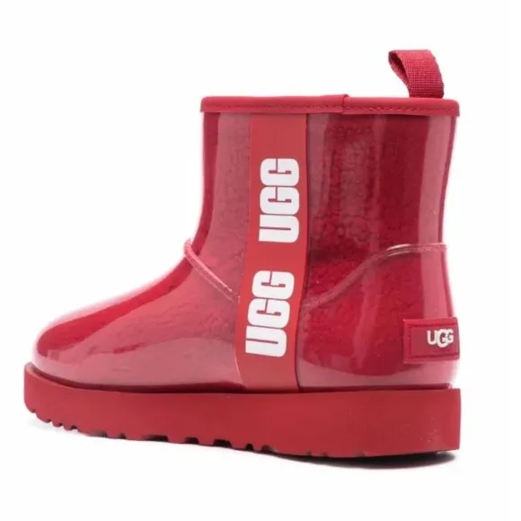 UGG Samba Red Classic Clear Mini Boot Waterproof Size 5