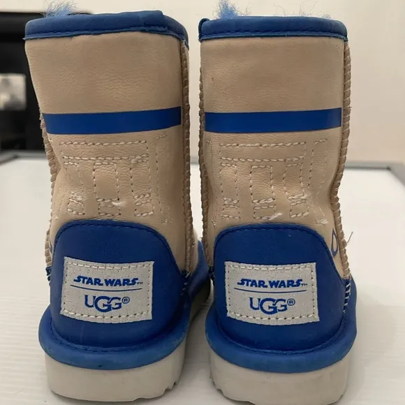 UGG STAR WARS CLASSIC II R2-D2 DROIDS BLUE BOOTS KIDS 1-3 Years SIZE 6