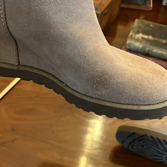 UGG Women's Classic Femme Mini Boots Hidden Wedge Heel Slate Taupe