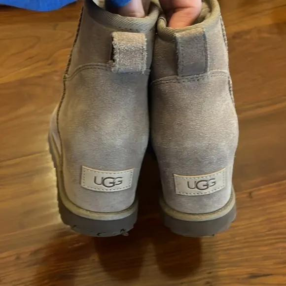 UGG Women's Classic Femme Mini Boots Hidden Wedge Heel Slate Taupe