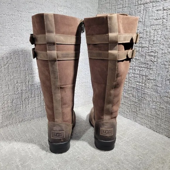 Ugg Zarina Women's Size 6.5 US Brown Suede Leather Tall Riding Boots 1112315