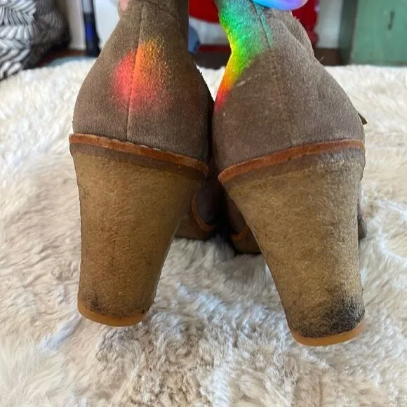 UGG Brienne Heeled Suede Leather Ankle Boots