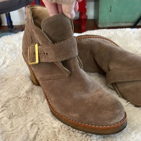 UGG Brienne Heeled Suede Leather Ankle Boots