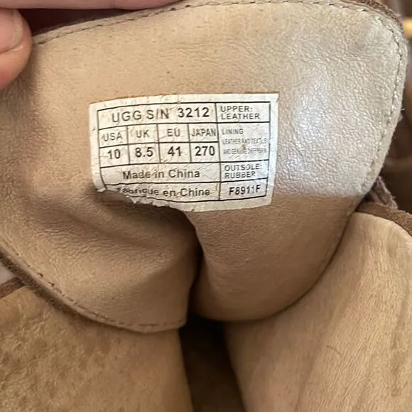 UGG Brienne Heeled Suede Leather Ankle Boots