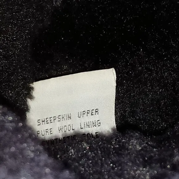 Ugg Classic Short Boot US Sz 7 Black Suede Wool Sheepskin Y2K Bootie Womens