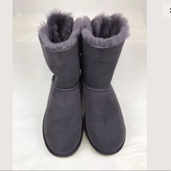 UGG Meilani Suede Wool Double Suede Bow Boots