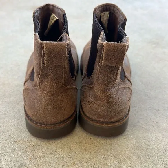 UGG Suede Brown Leather Chelsea Boots Kids Size 3