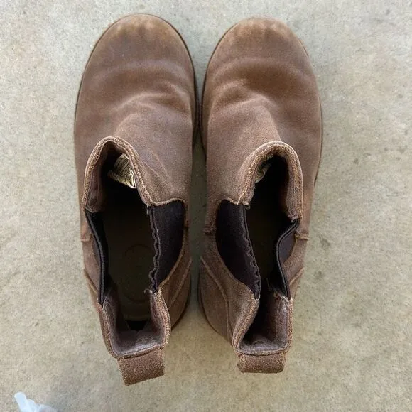 UGG Suede Brown Leather Chelsea Boots Kids Size 3