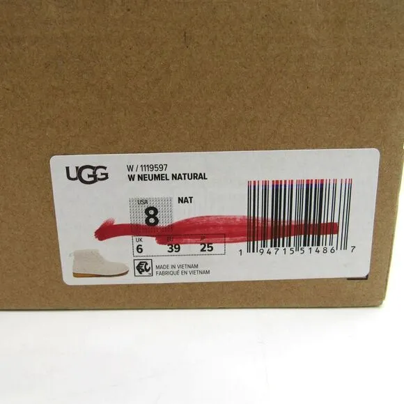 UGG WOMEN'S NATURAL CANVAS CLASSIC NEUMEL BOOTS SZ 8