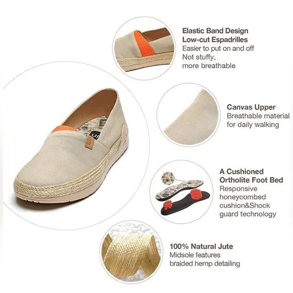 UIN Men's Slip Ons Walking Casual Loafers Comfortable Shoes (Marbella Khaki)
