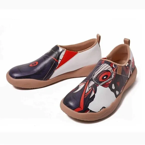 UIN Men's Walking Shoes Slip On Microfiber Casual Loafers (Dark Samurai)Size 7.5