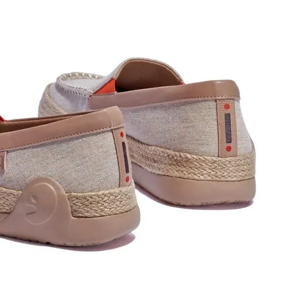 UIN Women's Slip Ons Walking Casual Loafers Shoes (Khaki Brown Marbella 5)