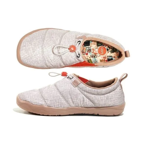 UIN Women's Walking Travel Camping Shoes Casual Comfort Loafers (Light Khaki)