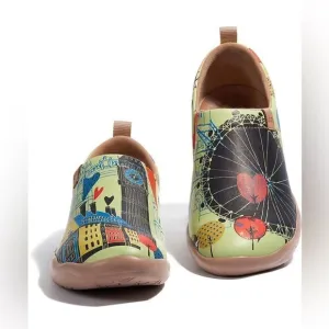 UIN Women's Walking Shoes Microfiber Casual Comfort Sneaker (London Love Story)