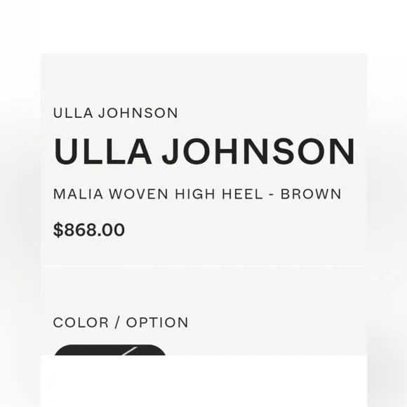 ULLA JOHNSON 2” Malia Woven High Heels Stylish Tan and Brown Women's Sandals