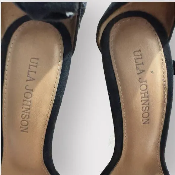 Ulla Johnson Danielle Tassel High Heel Stiletto Sandals Black Women's Sz 38/US 8