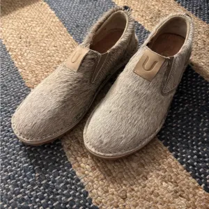 Uwezo Cow Hide Men’s Slip-On Loafers Size 9 NWOT