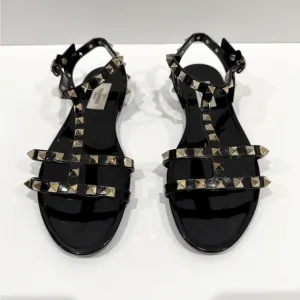 Valentino Black Studded Sandals