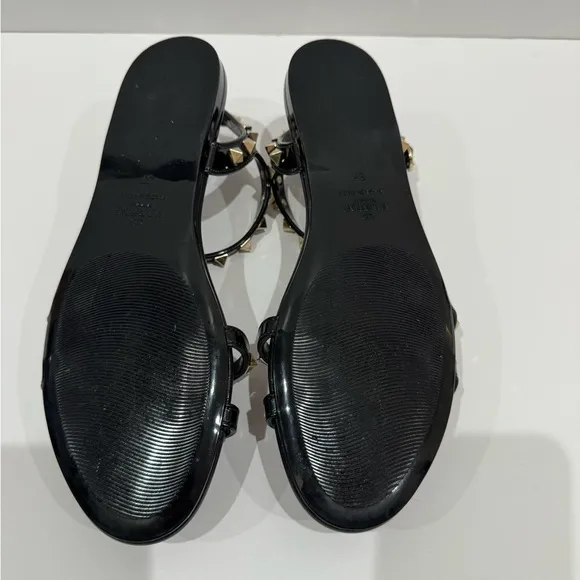 Valentino Black Studded Sandals