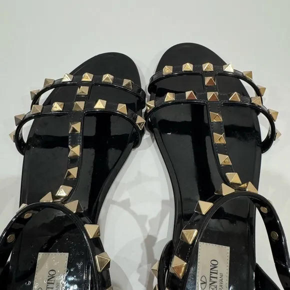 Valentino Black Studded Sandals