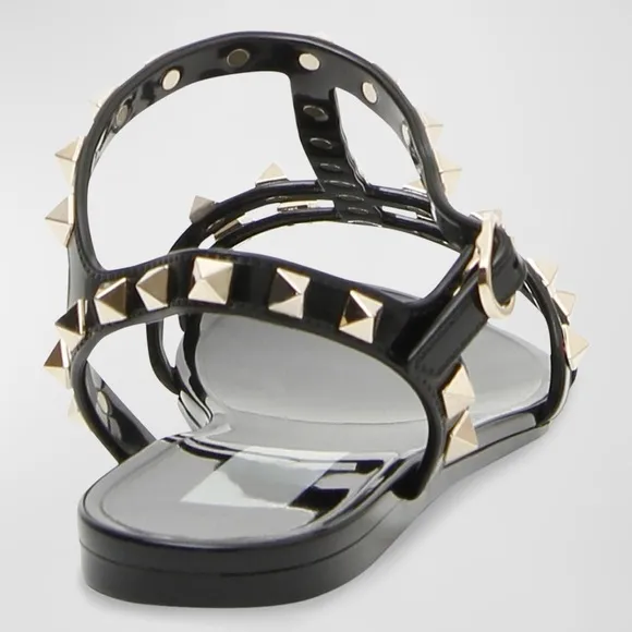 Valentino Garavani Rockstud Jelly Flat Gladiator Sandals - EUC - Sz 39