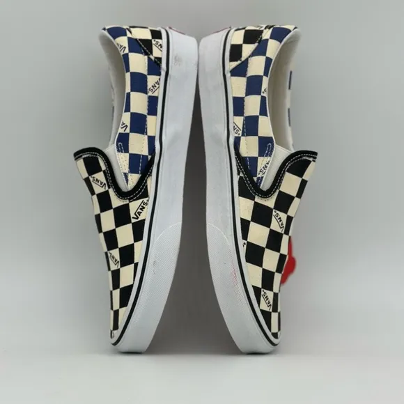 Vans Black and White Slip-On Checkerboard Sneakers