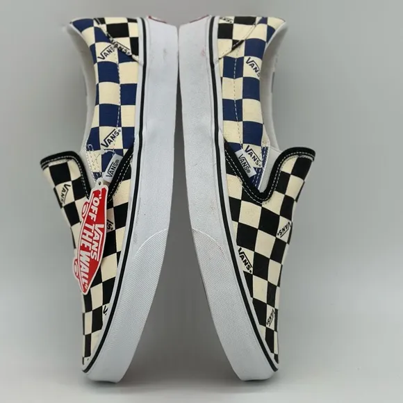 Vans Black and White Slip-On Checkerboard Sneakers