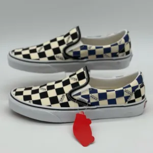 Vans Black and White Slip-On Checkerboard Sneakers
