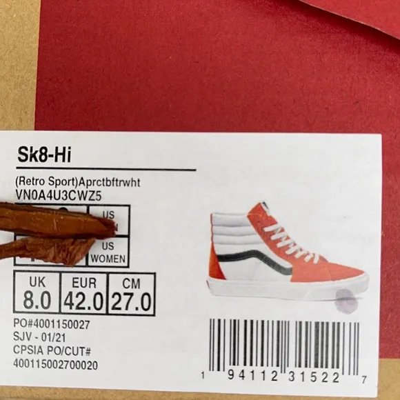 VANS Men’s SK8-HI RETRO SPORT Sneakers