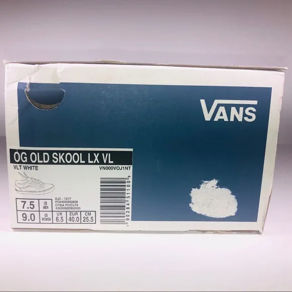 VANS OG Old Skool LX VLT White Leather Sneakers