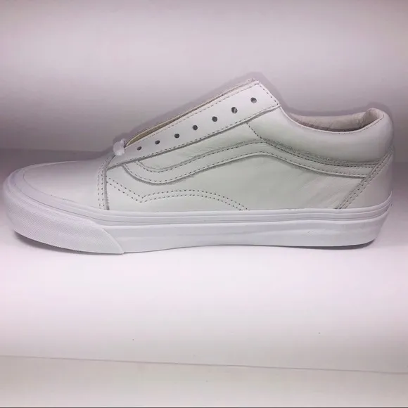 VANS OG Old Skool LX VLT White Leather Sneakers