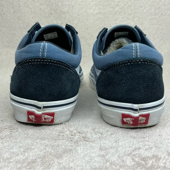 Vans Old Skool Low Top Sneakers-Suede/Canvas-Navy Blue-Mens 10-Skater-Streetwear