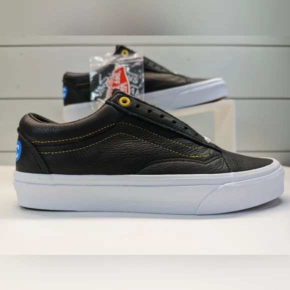 Vans Old Skool NYC 66 Subway Black Leather Fashion Casual Sneakers Men's 10
