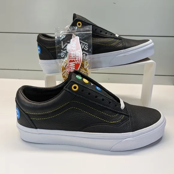 Vans Old Skool NYC 66 Subway Black Leather Fashion Casual Sneakers Men's 10