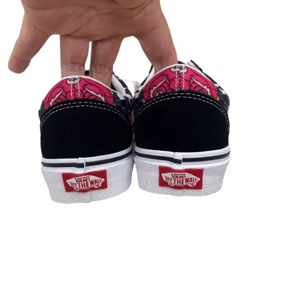 Vans Old Skool Rose Animal Checkerboard Red