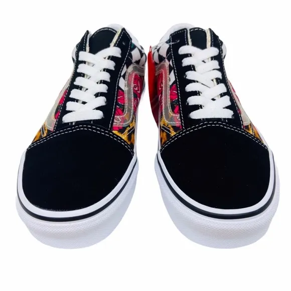 Vans Old Skool Rose Animal Checkerboard Red
