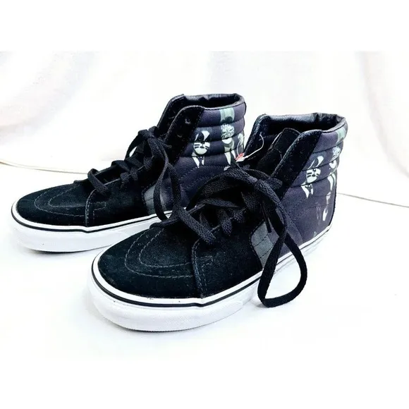 Vans Size Men's 6 Women's 7.5 Black KISS Dressed to Kill Hi Lace sneakers NEW