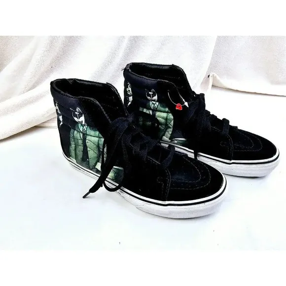 Vans Size Men's 6 Women's 7.5 Black KISS Dressed to Kill Hi Lace sneakers NEW