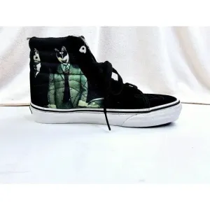 Vans Size Men's 6 Women's 7.5 Black KISS Dressed to Kill Hi Lace sneakers NEW