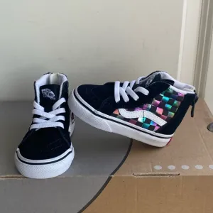Vans Sk8 Hi Checkered Toddler Sneakers - SZ 4 C