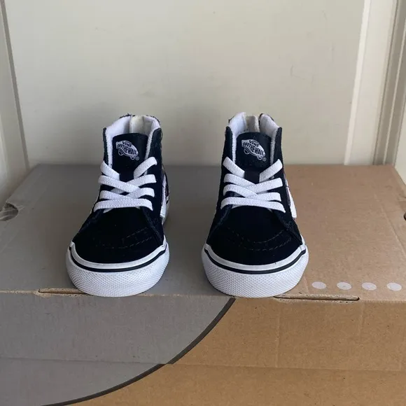 Vans Sk8 Hi Checkered Toddler Sneakers - SZ 4 C
