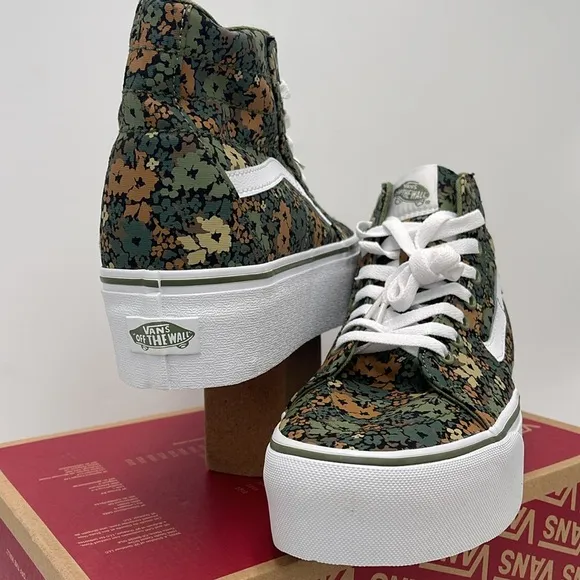 Vans WMNS Sk8-Hi TaperedCamo Floral Loden GreenVN0A5JMKZBF Floral High-Top Snk